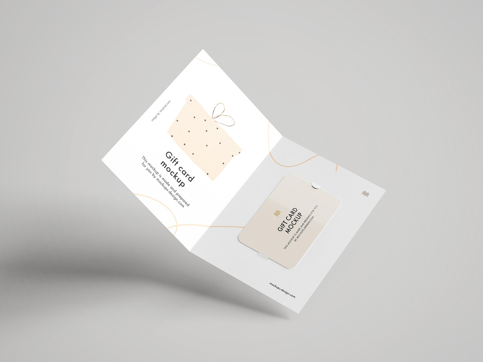 Free gift card mockup