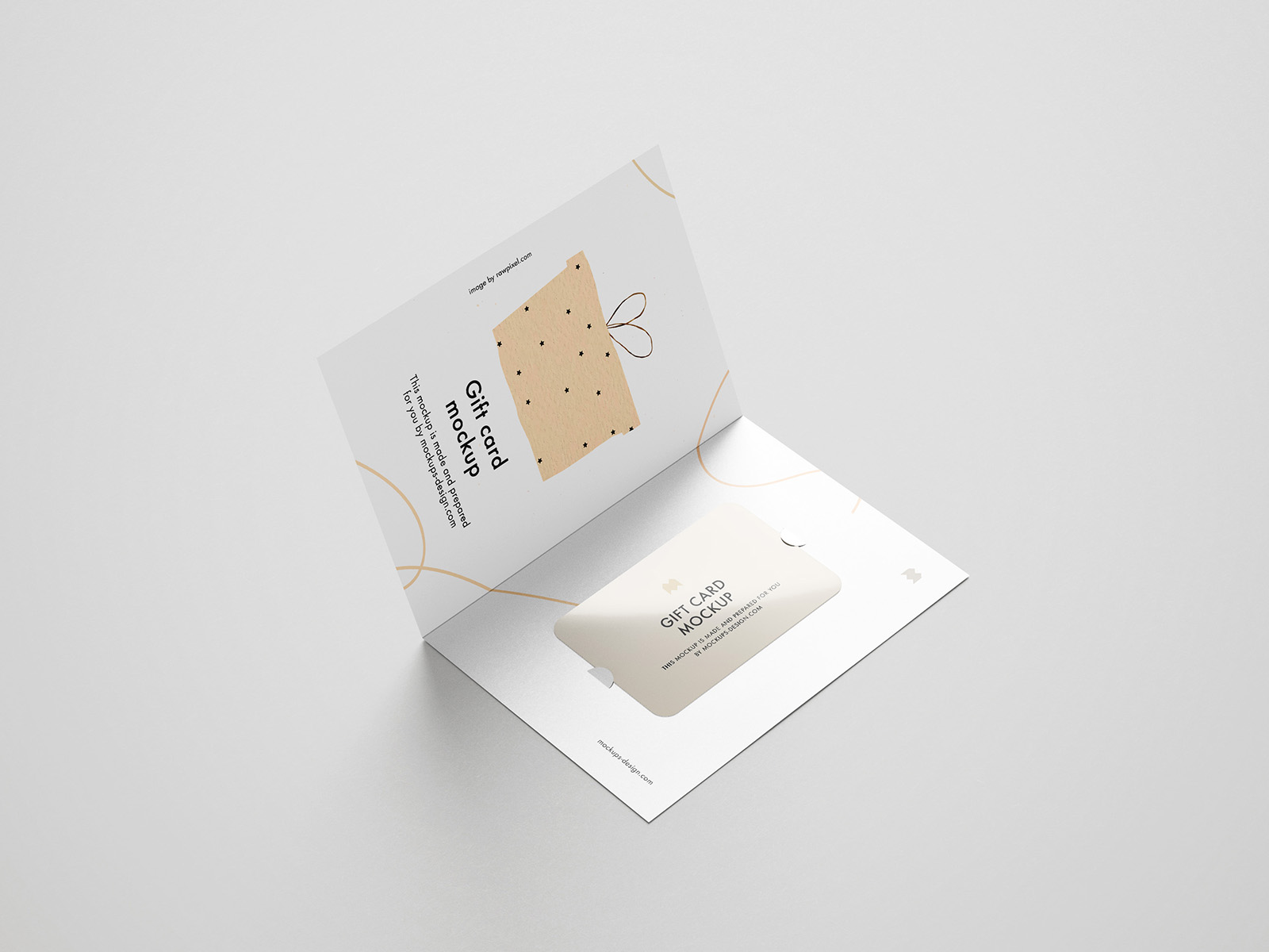 Free gift card mockup