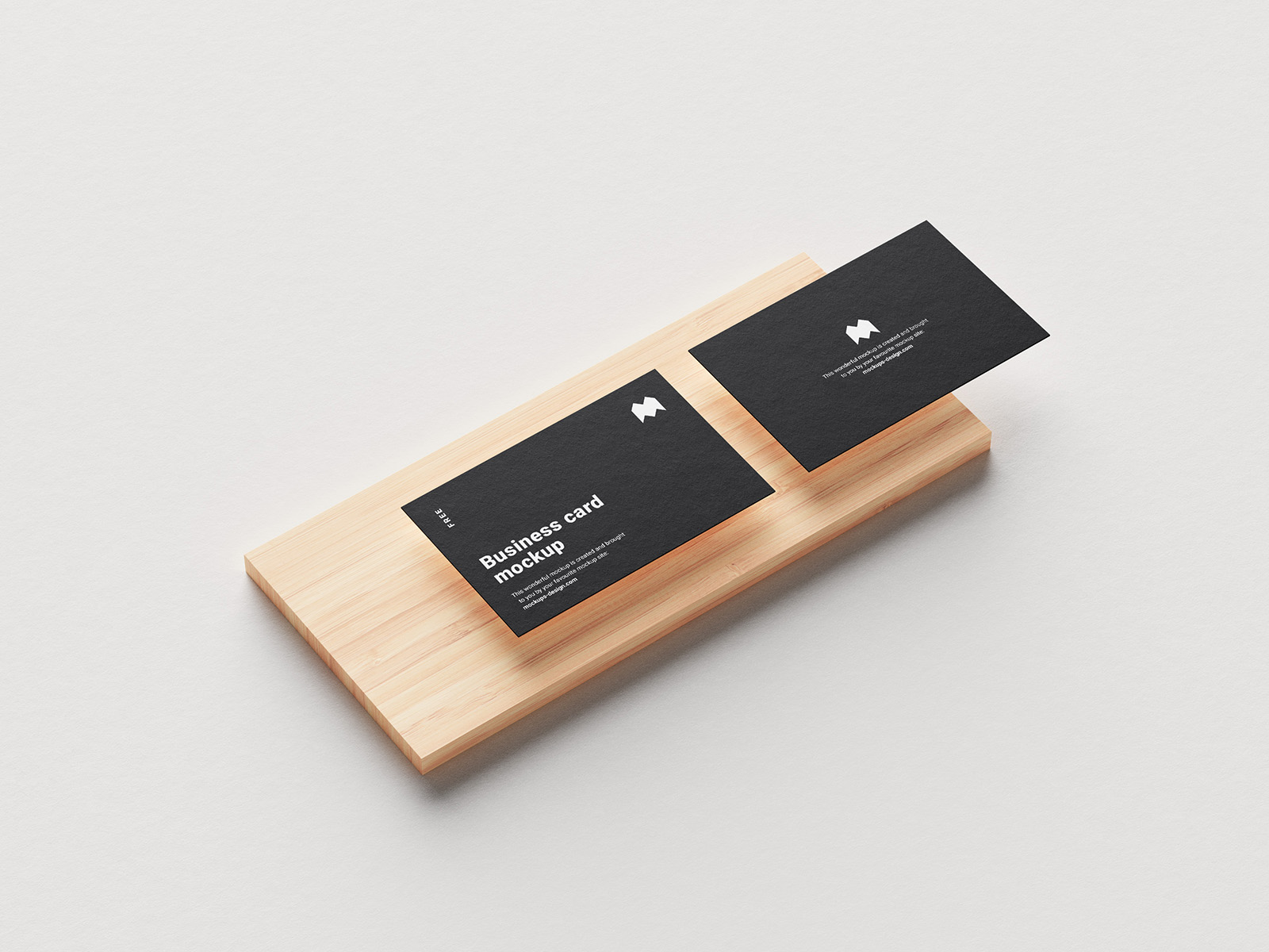 Business Cards On Wood Tile Mockup Free Mockup