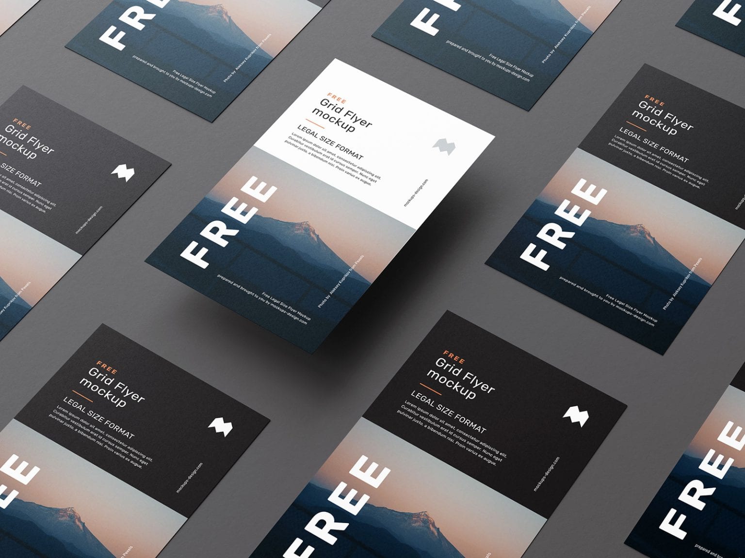 Download Free legal size flyer grid mockup - Mockups Design | Free ...