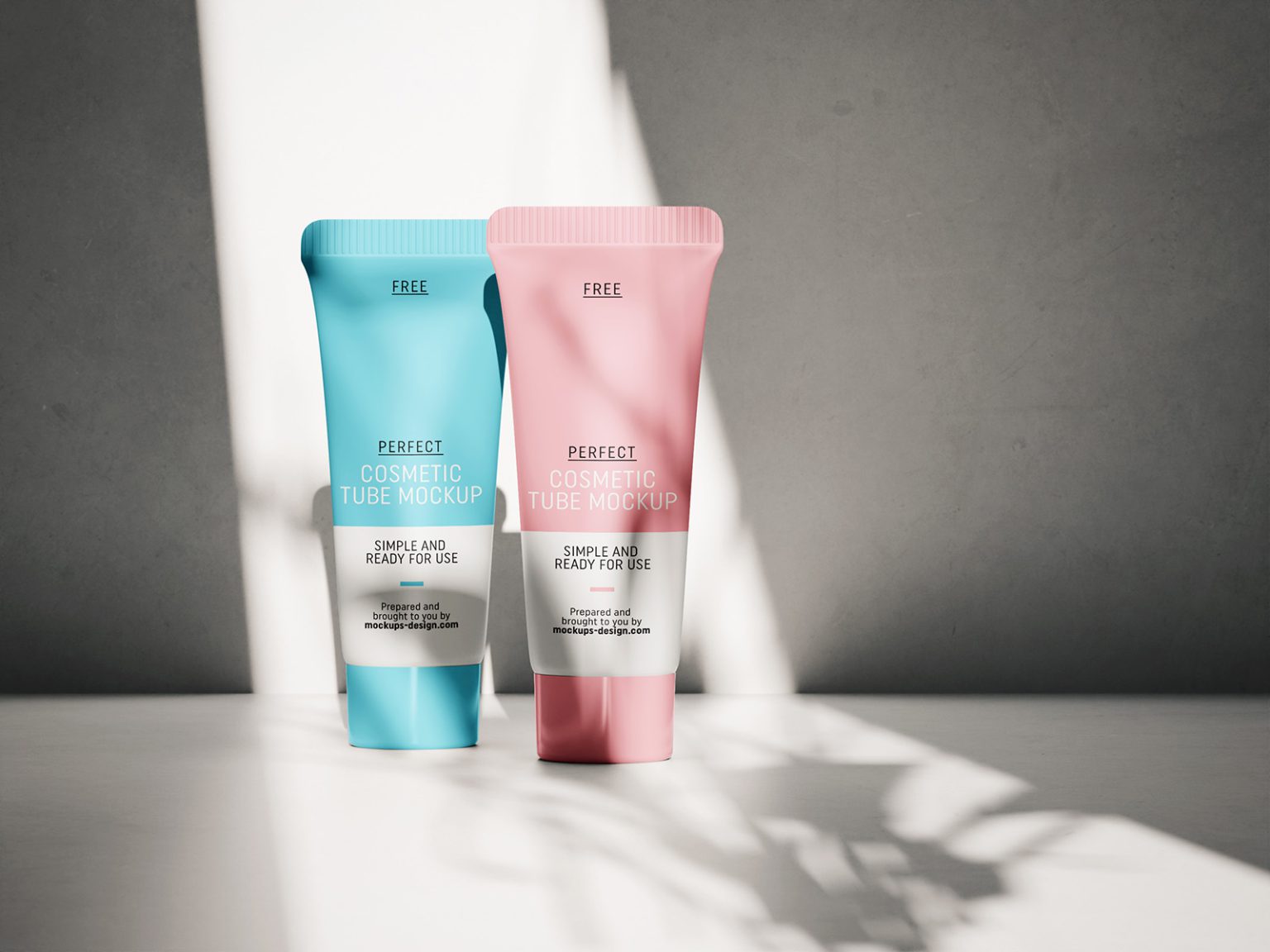 Free cosmetic tube mockup - Mockups Design