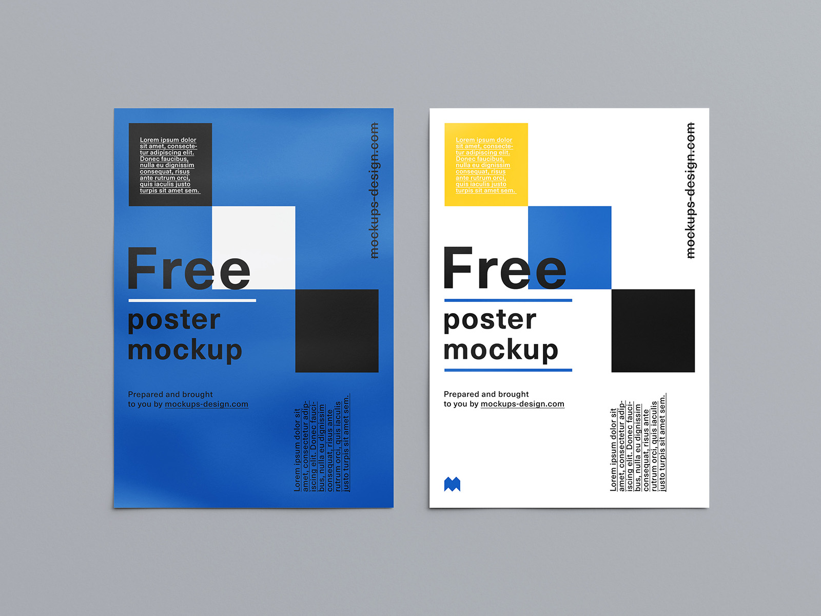 Free rolled poster mockup