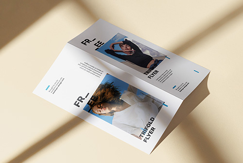 Sunny bi-fold DL flyer mockup