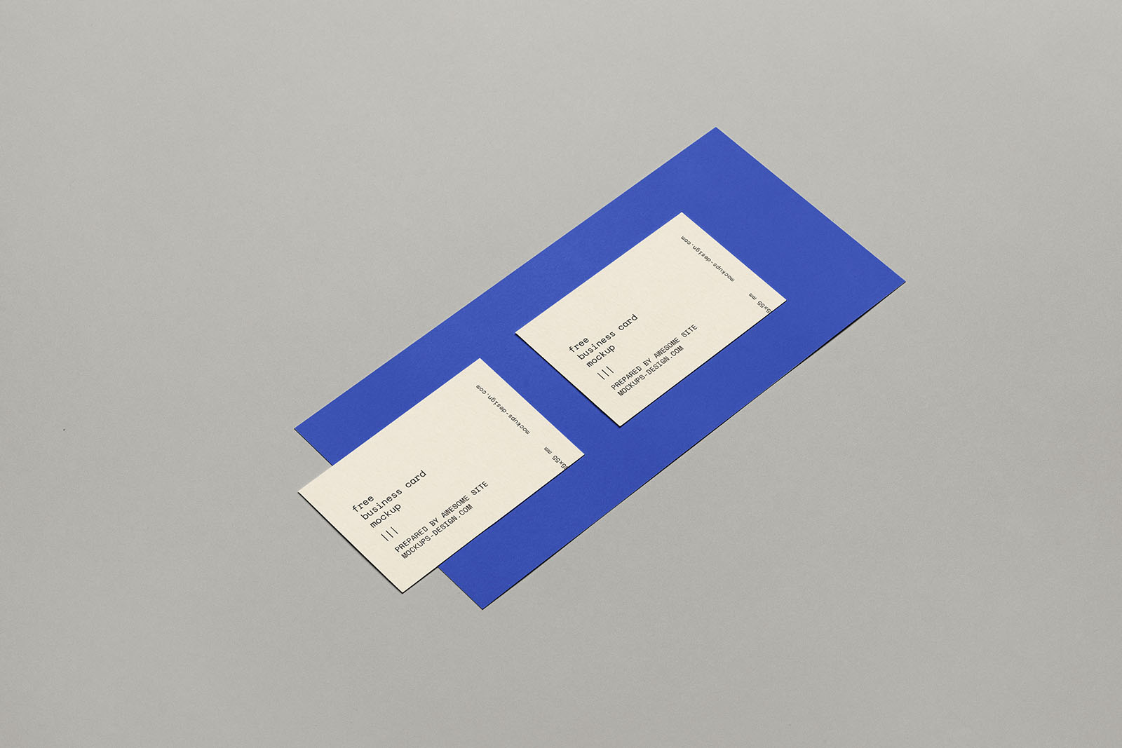 Business card with paper mockup