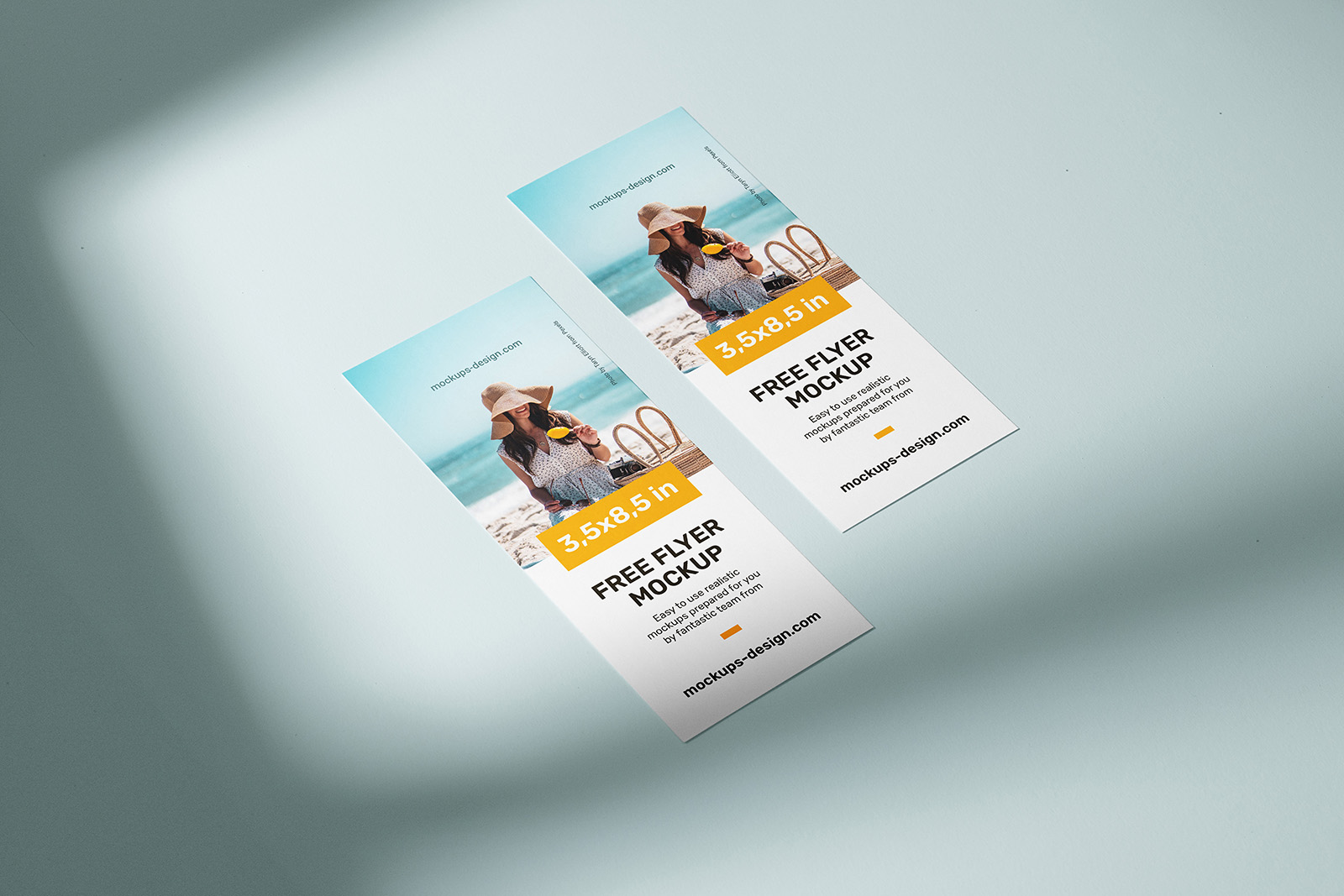 Free 3,5x8,5 in flyer mockup - Instant Download