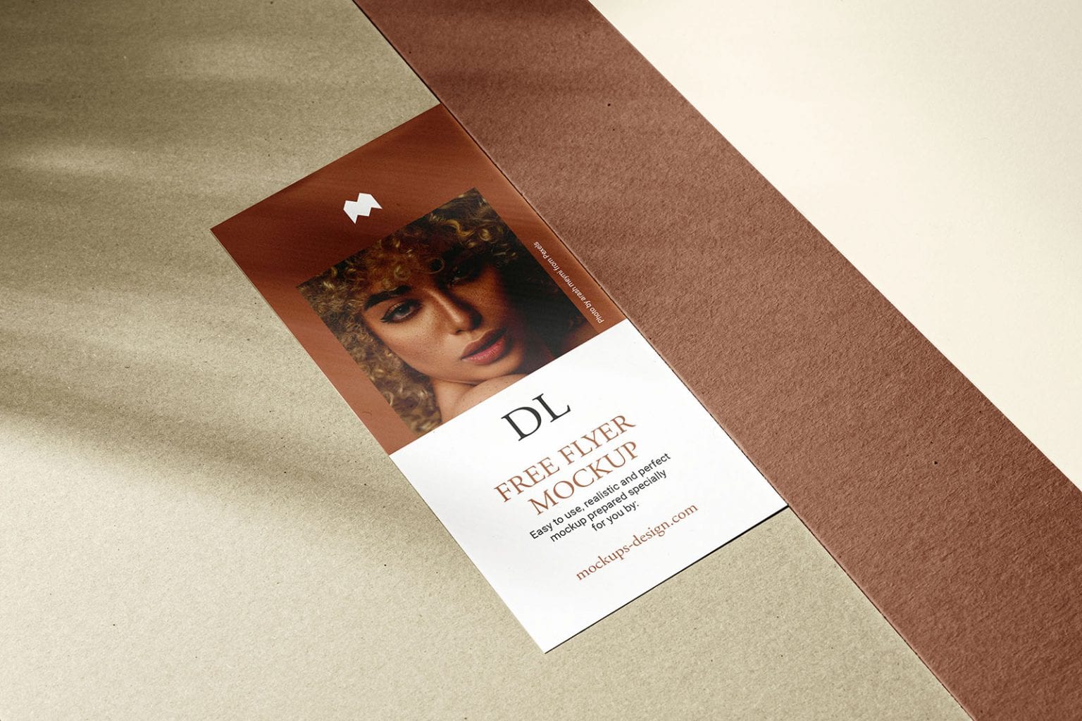 Single DL flyer with some cardboard mockup Mockups Design