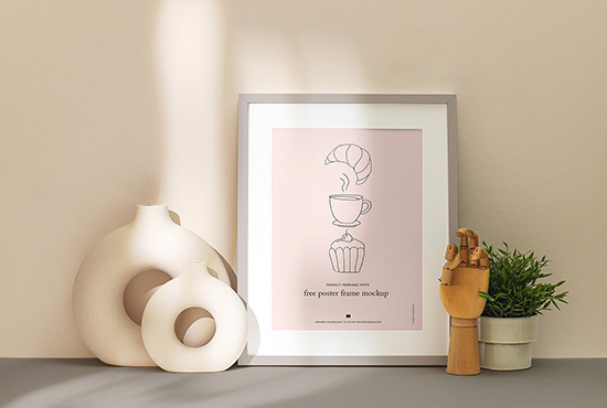 Sunny poster frame mockup