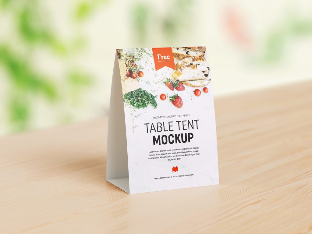 Free Table Tent Mockup   Instant Download