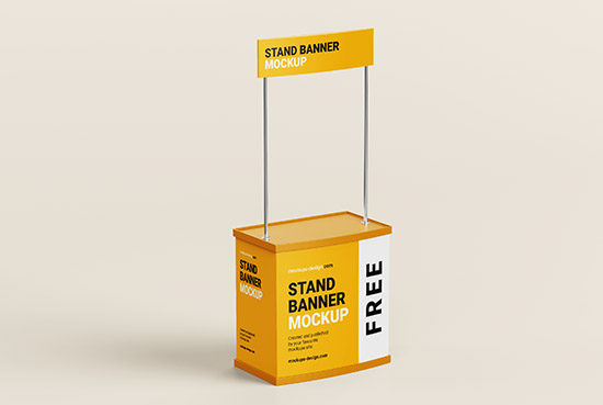 Free trade stand mockup