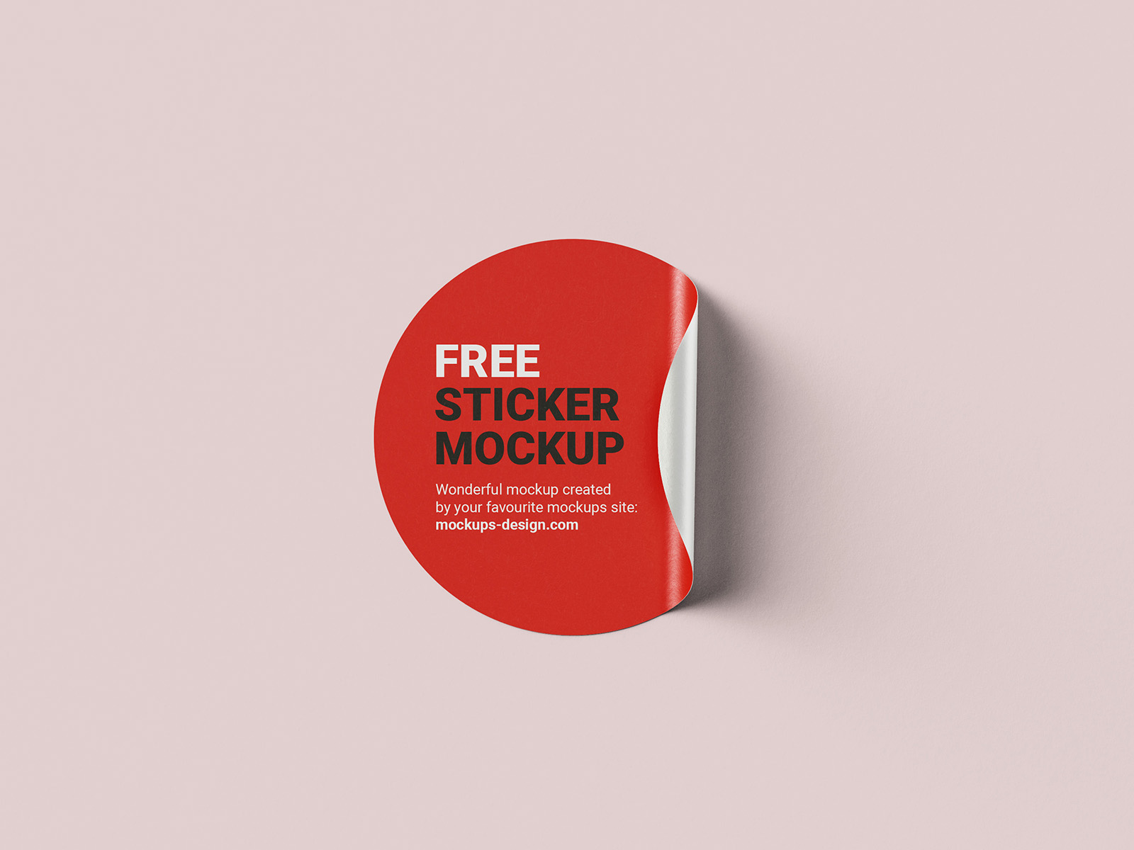 Free round sticker mockup - Mockups Design