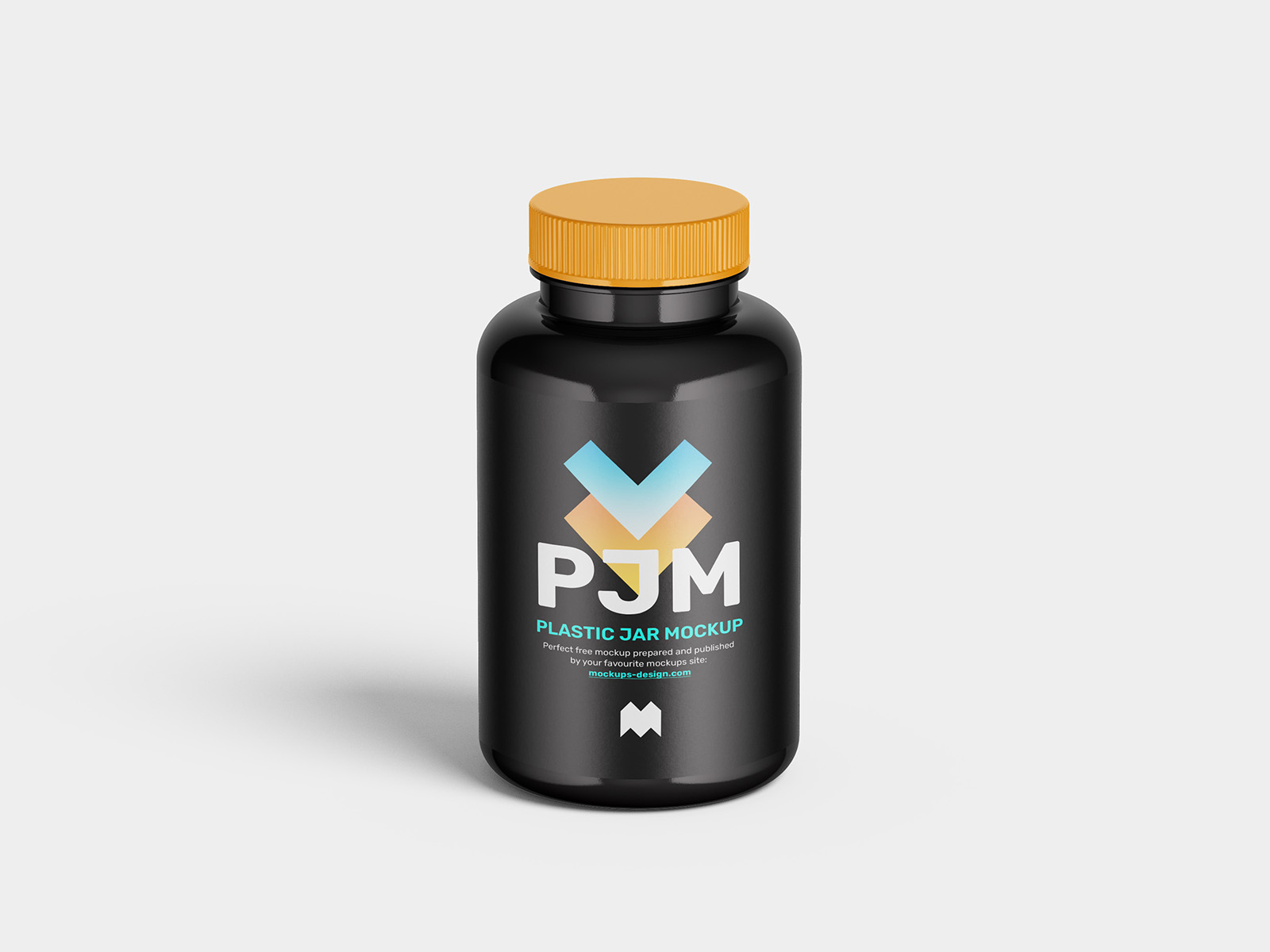 Free plastic jar mockup