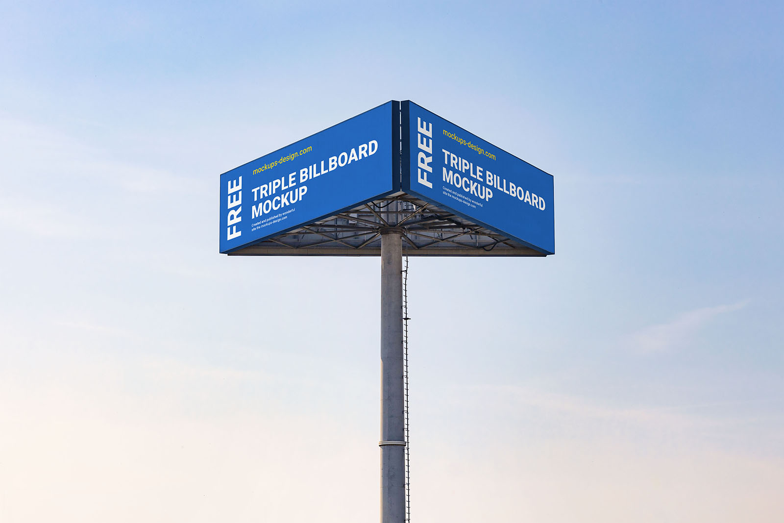 Triple billboard mockup