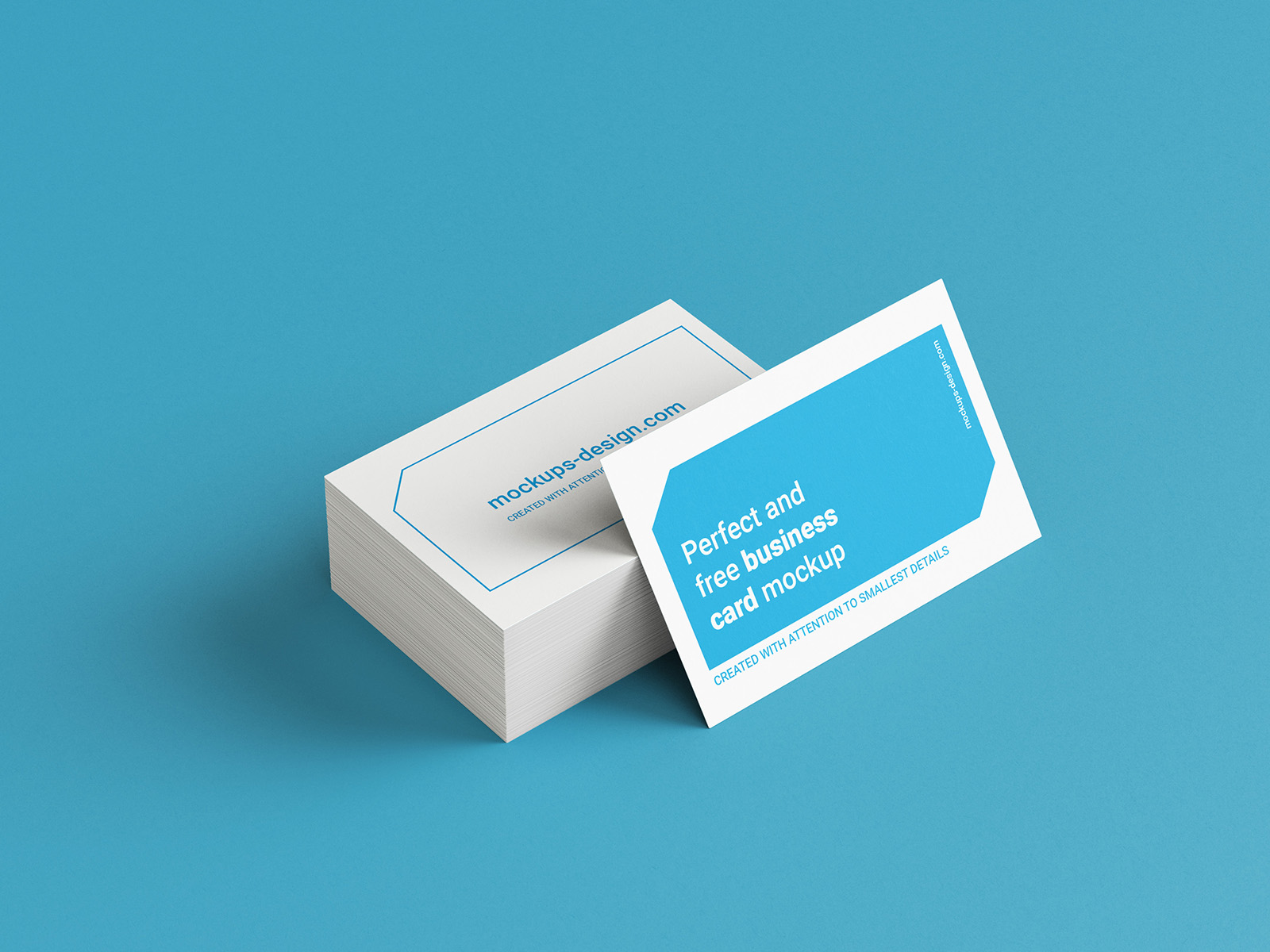 Business cards stack mockup