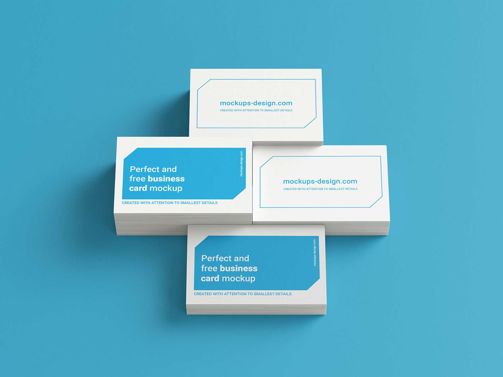 Business cards stack mockup