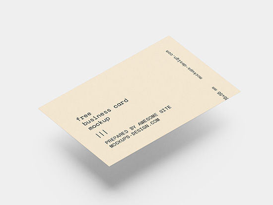 Floating business card