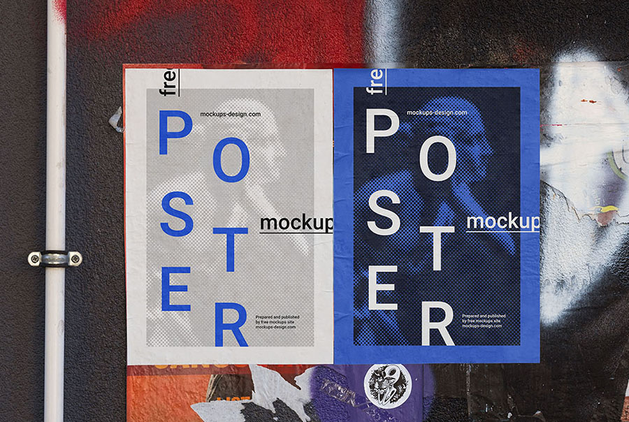 Double poster mockup