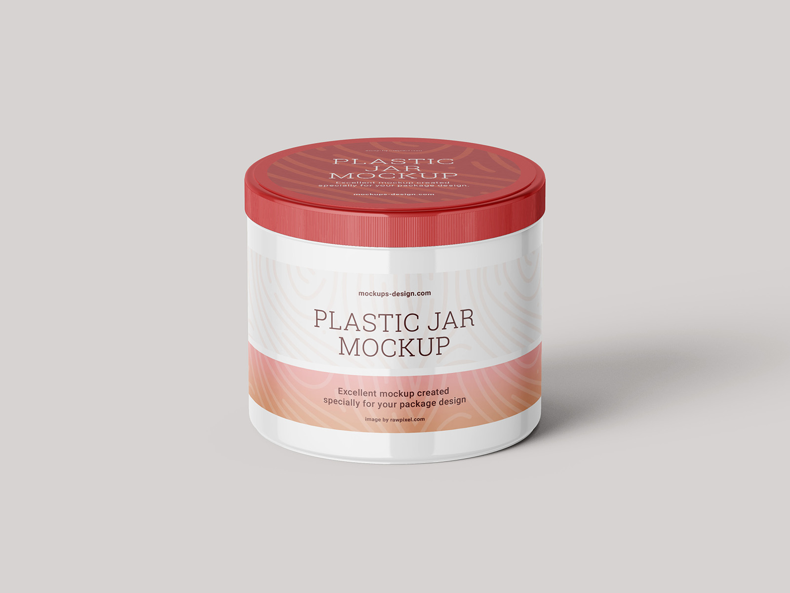 Plastic jar mockup