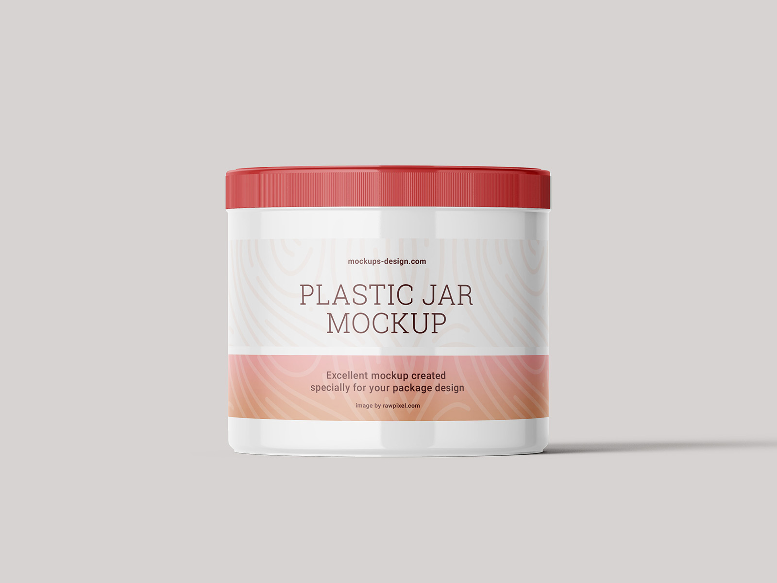 Plastic jar mockup