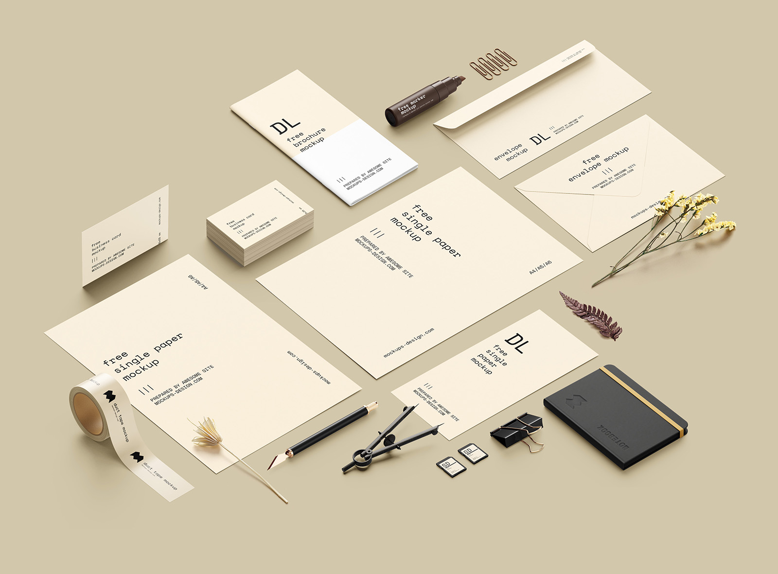 Scene creator / Stationery mockup