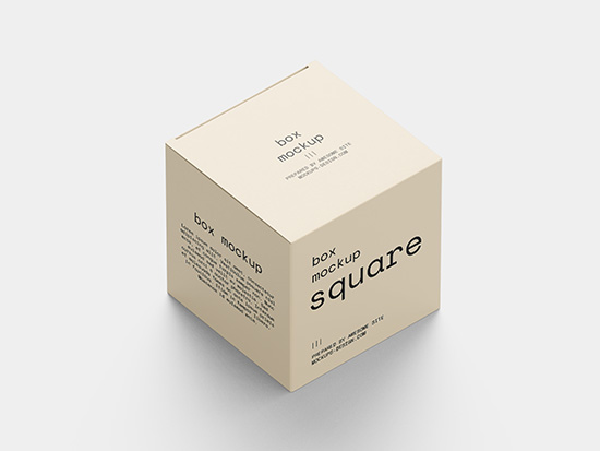Square box mockup