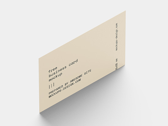 Standing business card mockup