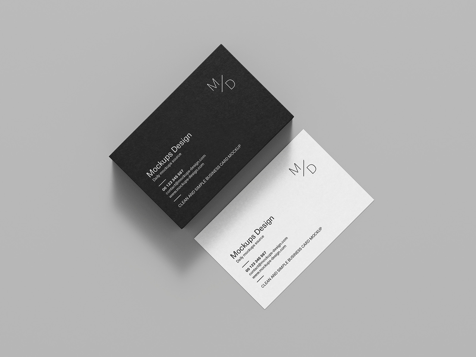 Clean business cards mockup