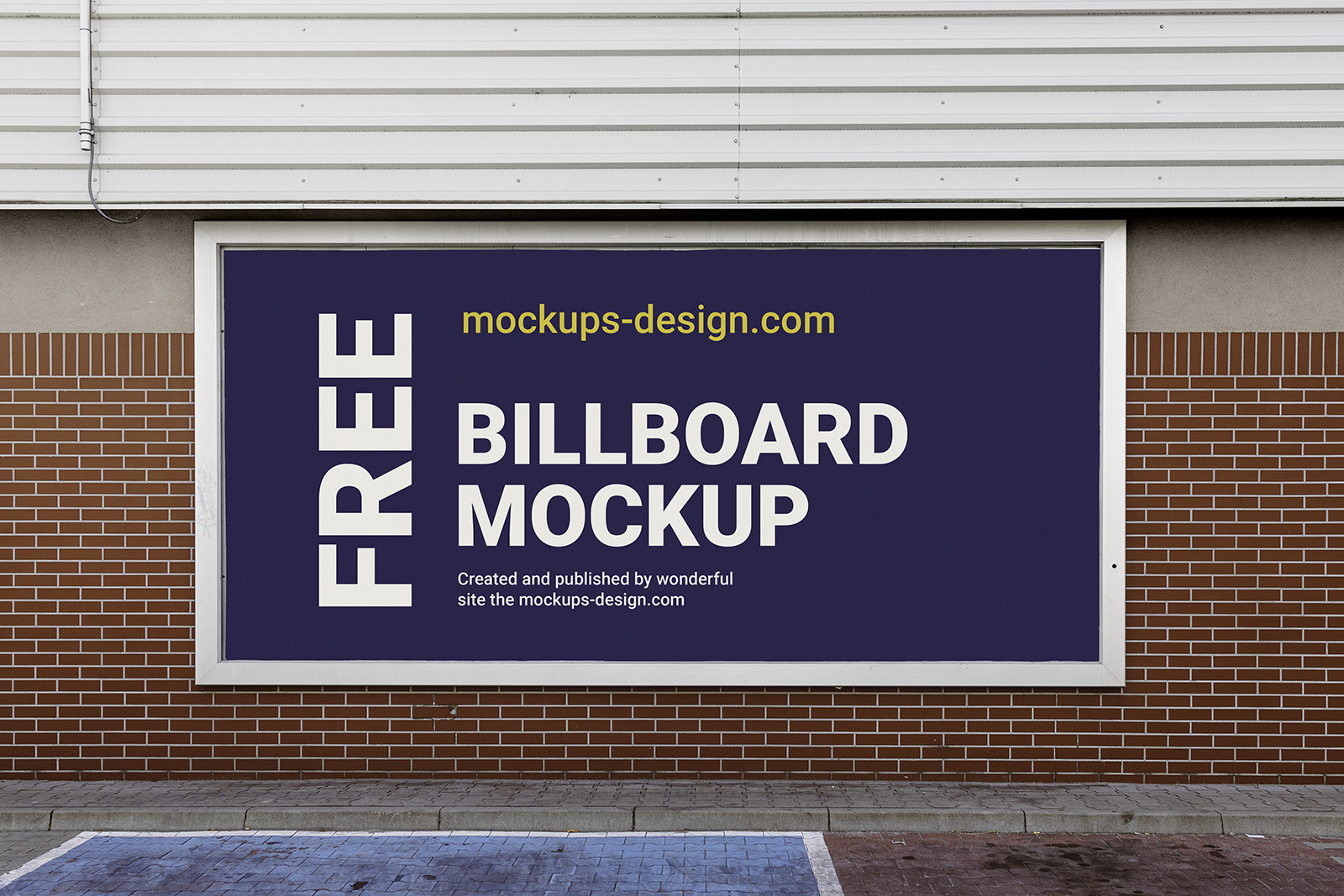Single billboard mockup