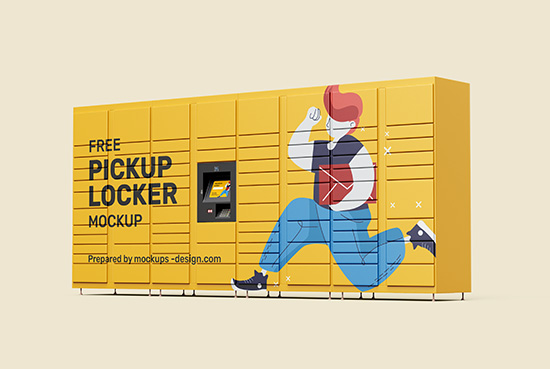 Free pickup locker mockup