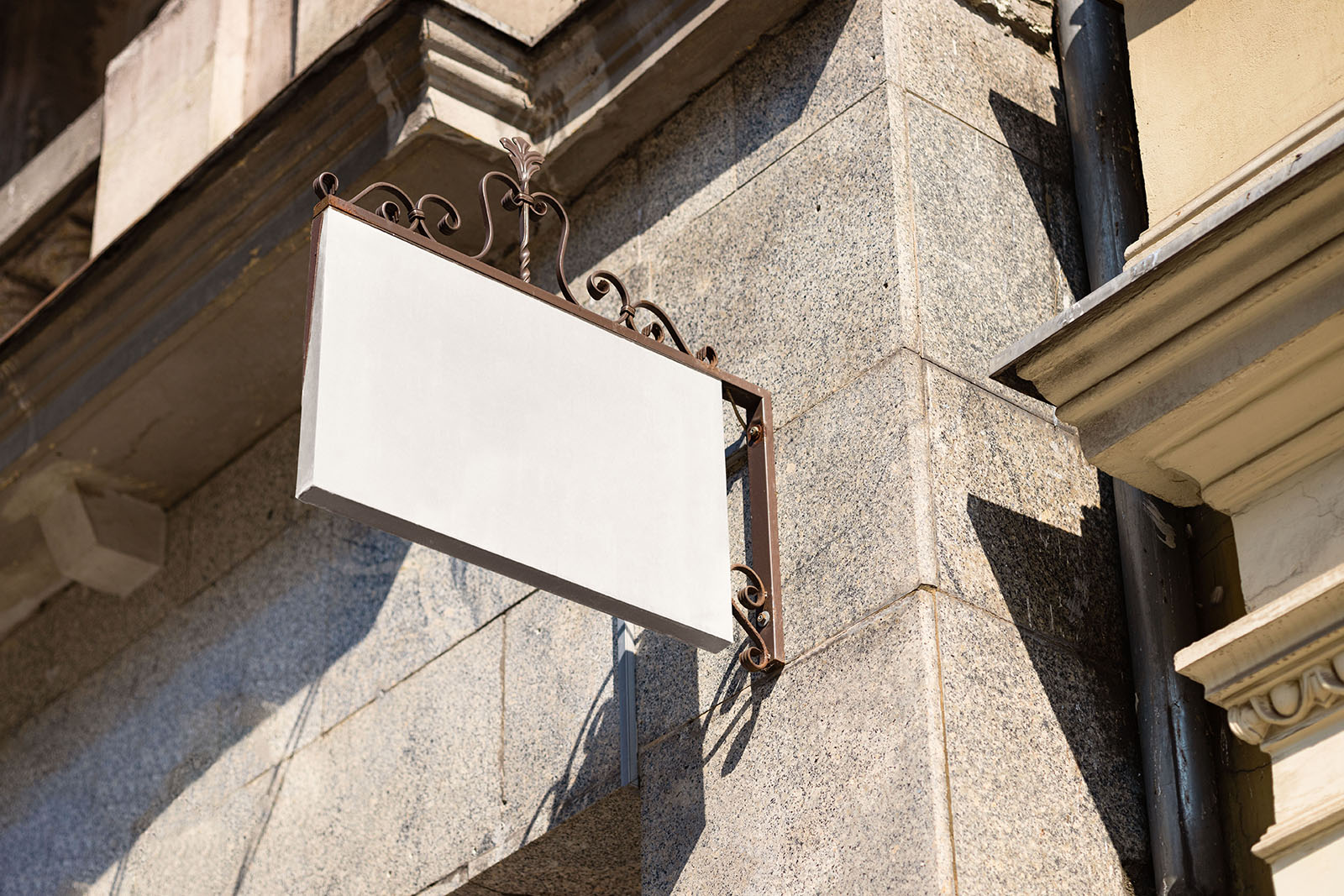 Rectangle street sign mockup