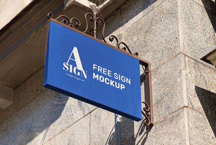 Rectangle street sign mockup - Instant Download