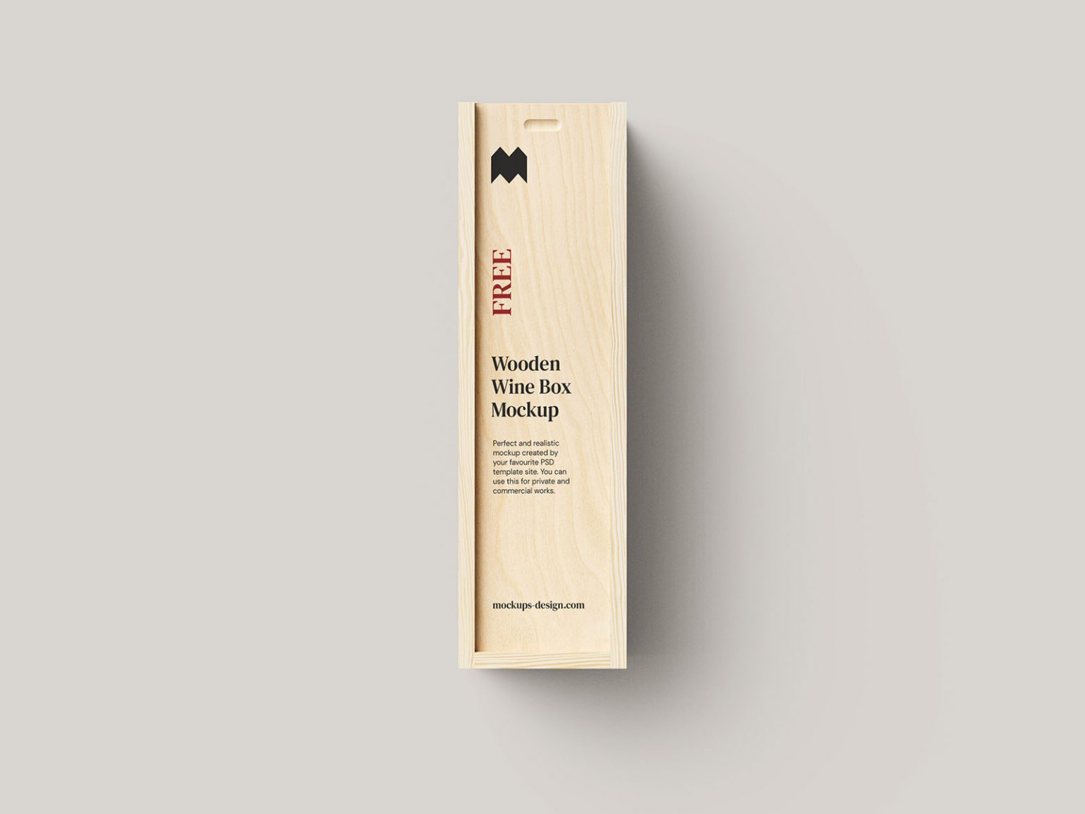 Free wooden wine box mockup - Instant Download