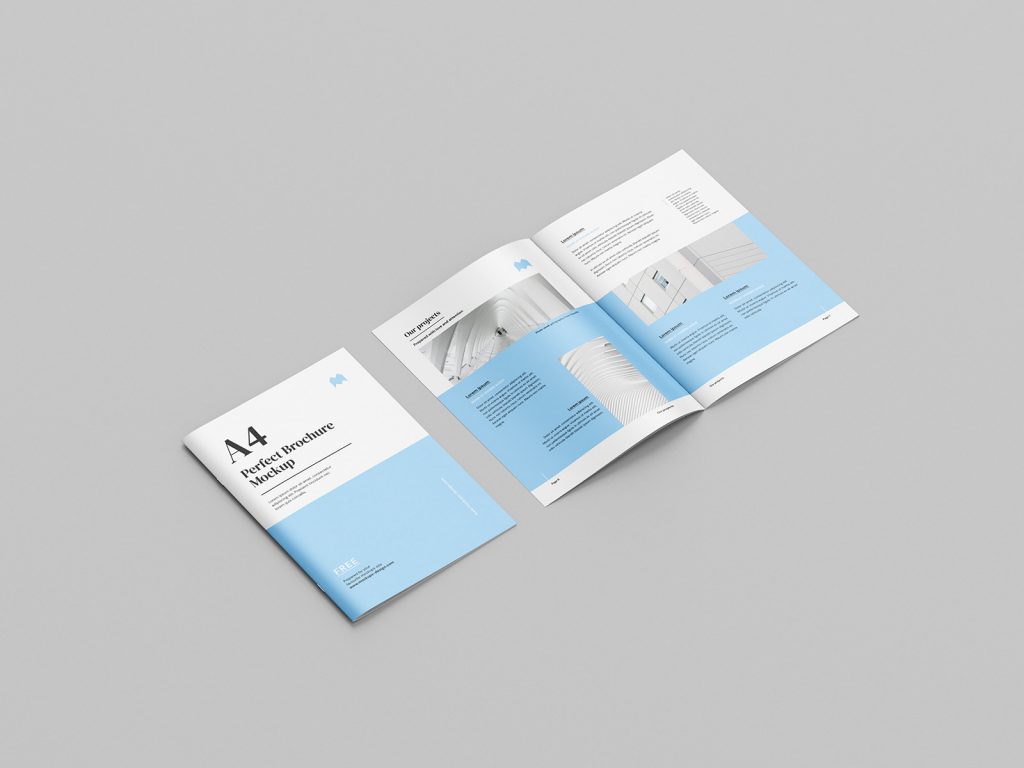 Thin A4 brochure mockup - Instant Download