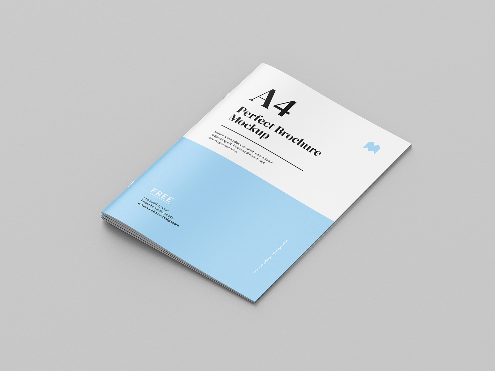 Thin A4 brochure mockup