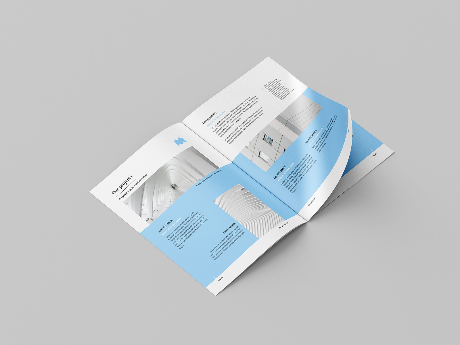 Thin A4 brochure mockup