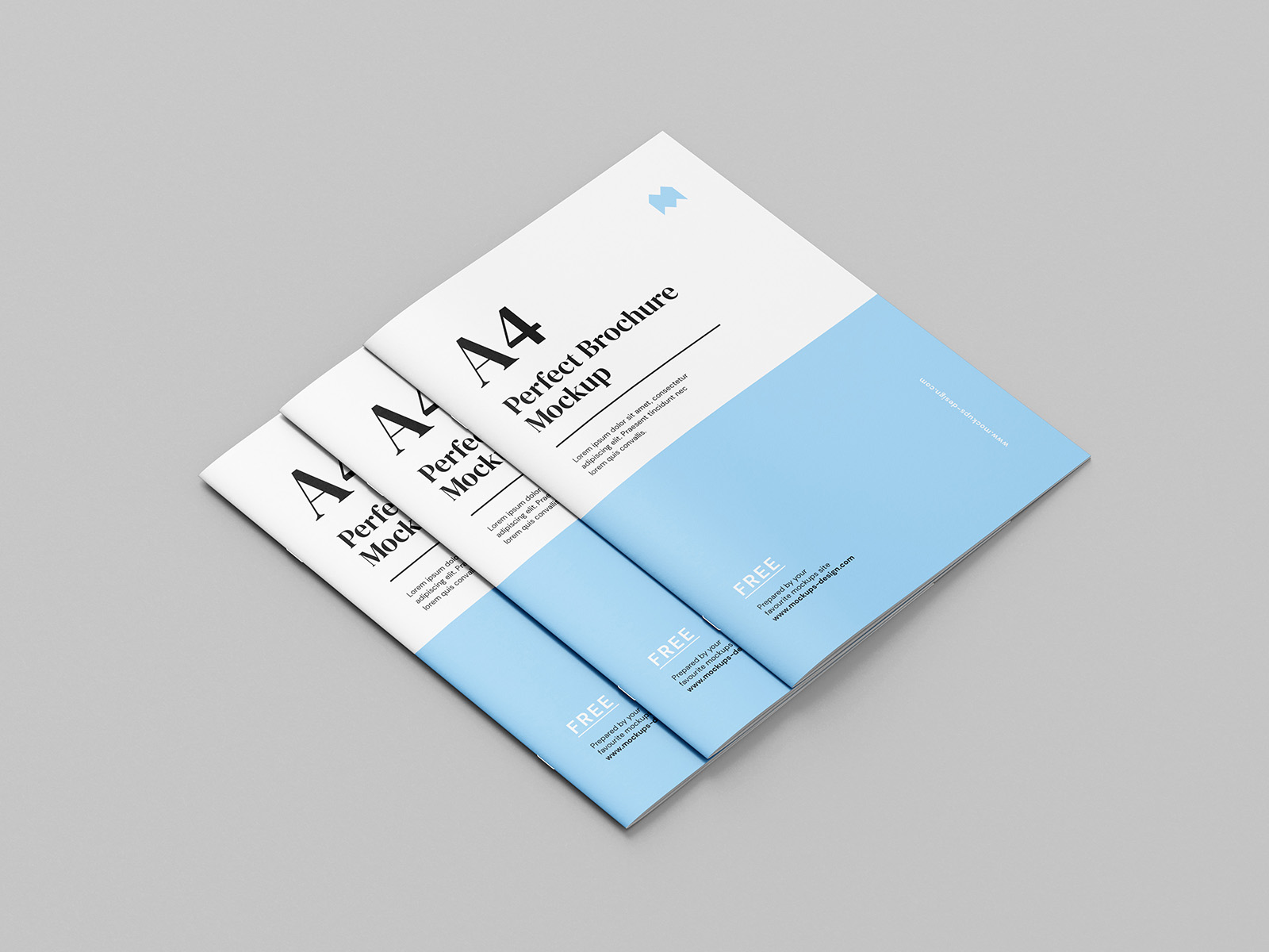 Thin A4 brochure mockup