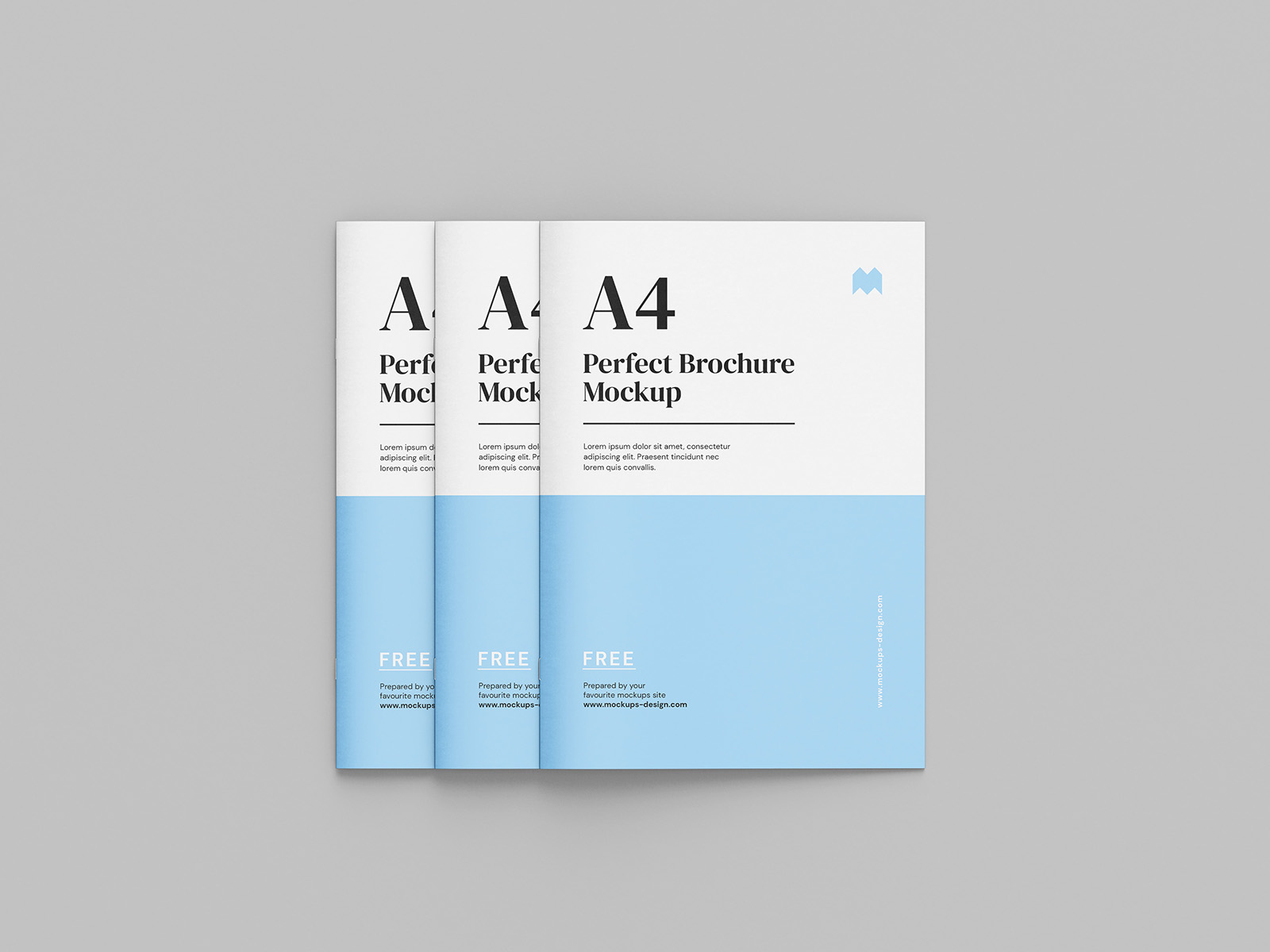 Thin A4 brochure mockup