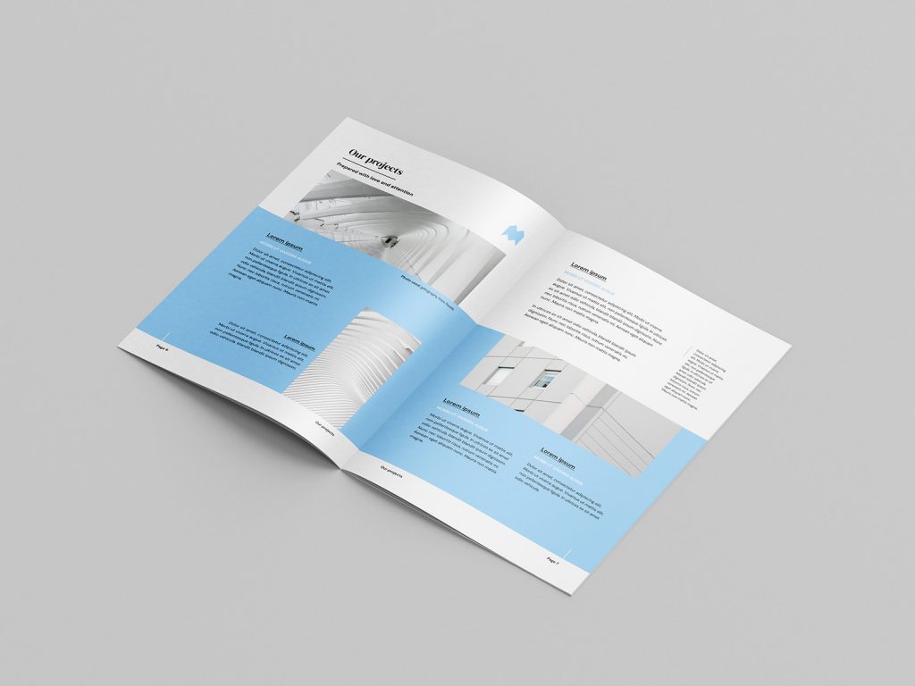 Thin A4 brochure mockup - Instant Download