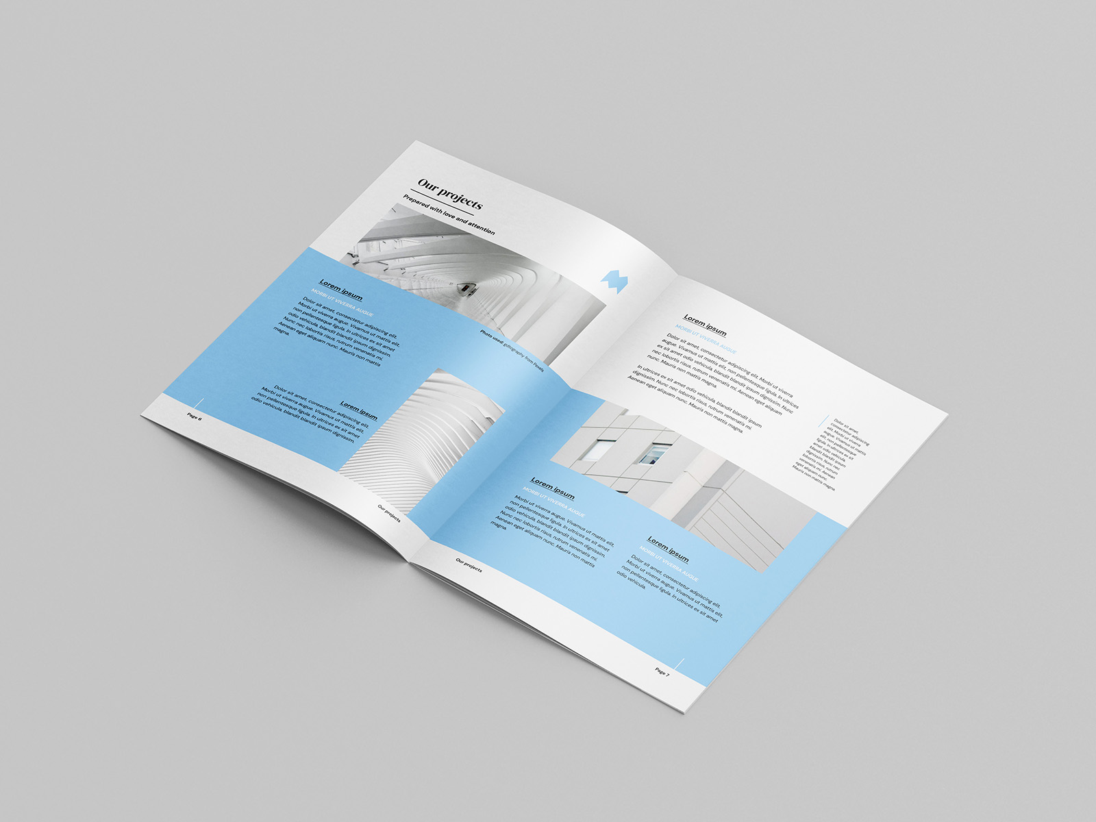 Thin A4 brochure mockup