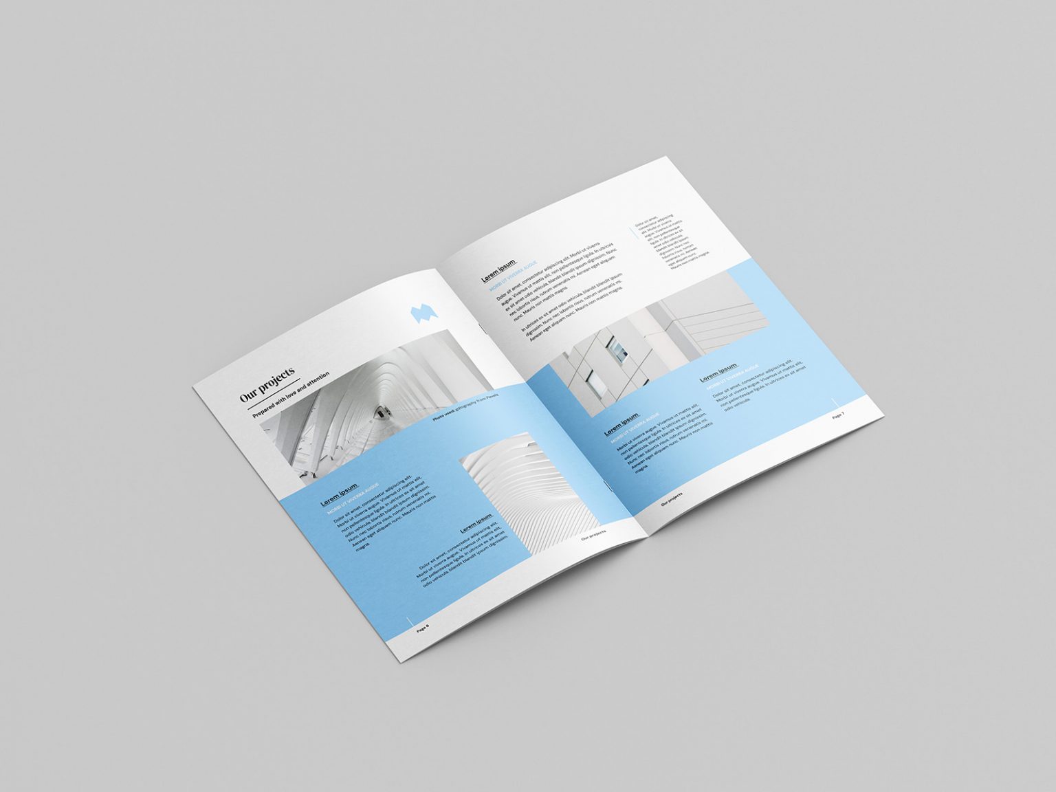 Thin A4 brochure mockup - Instant Download