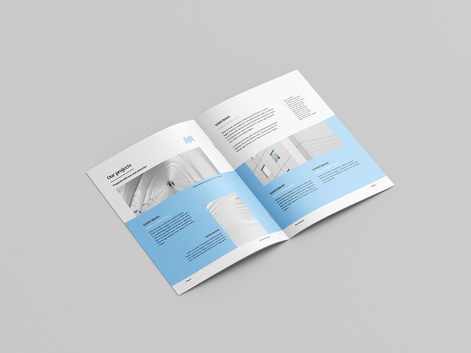 Thin A4 brochure mockup