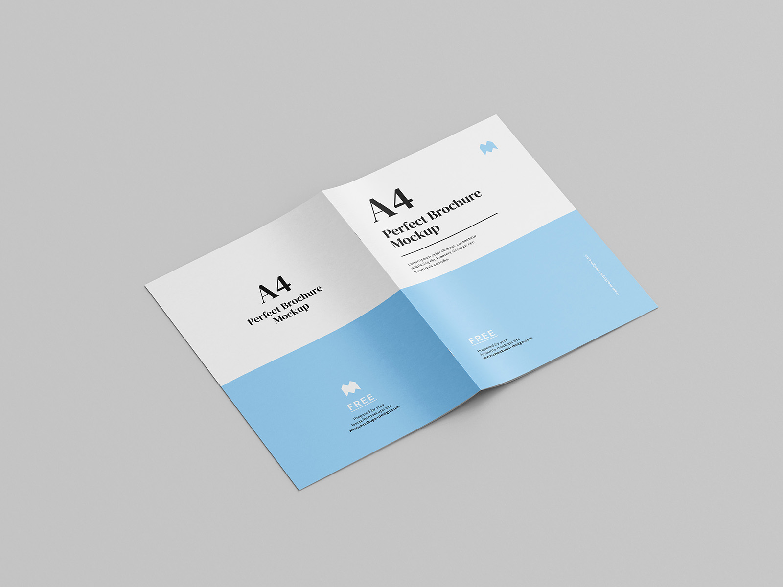 Thin A4 brochure mockup