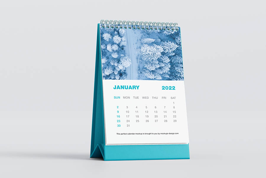 Desk calendar mockup