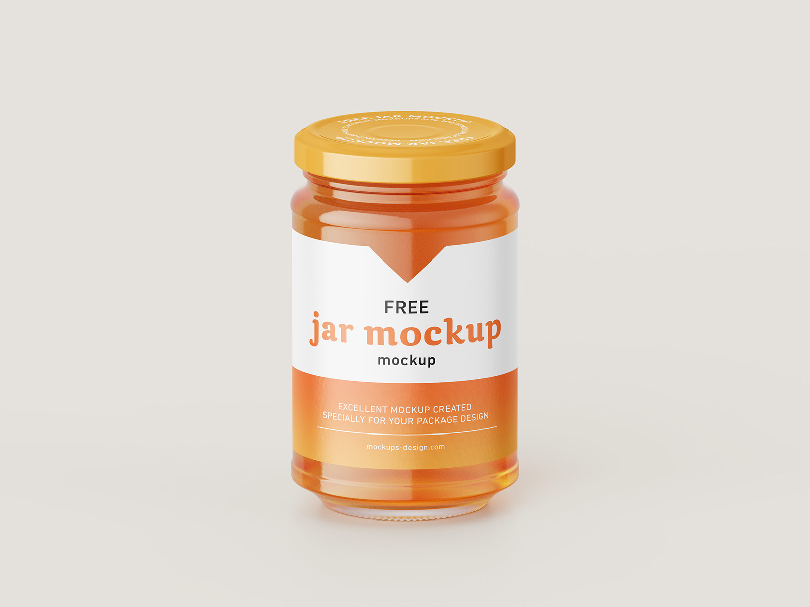Free honey jar mockup