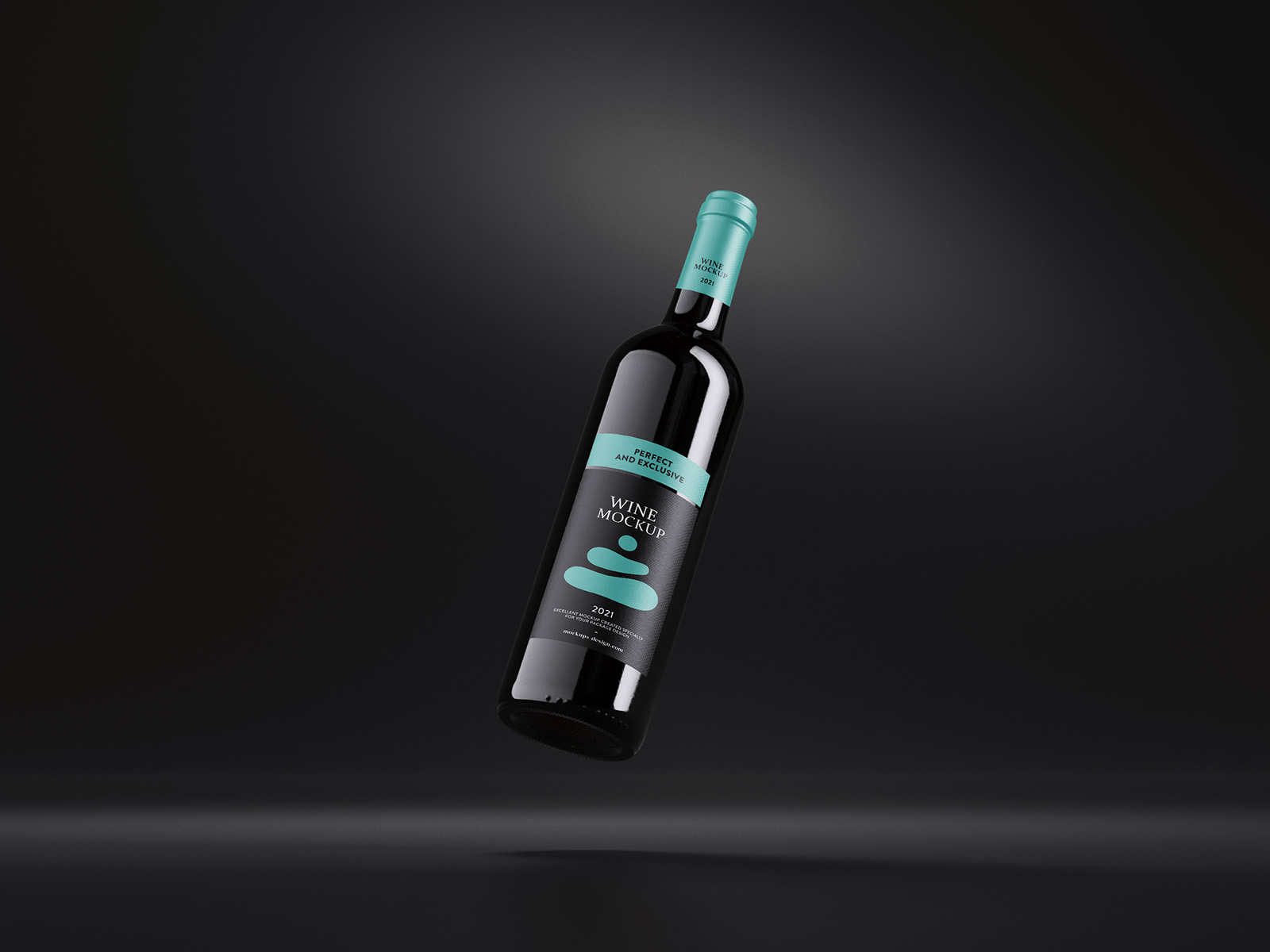 Wine bottles mockup