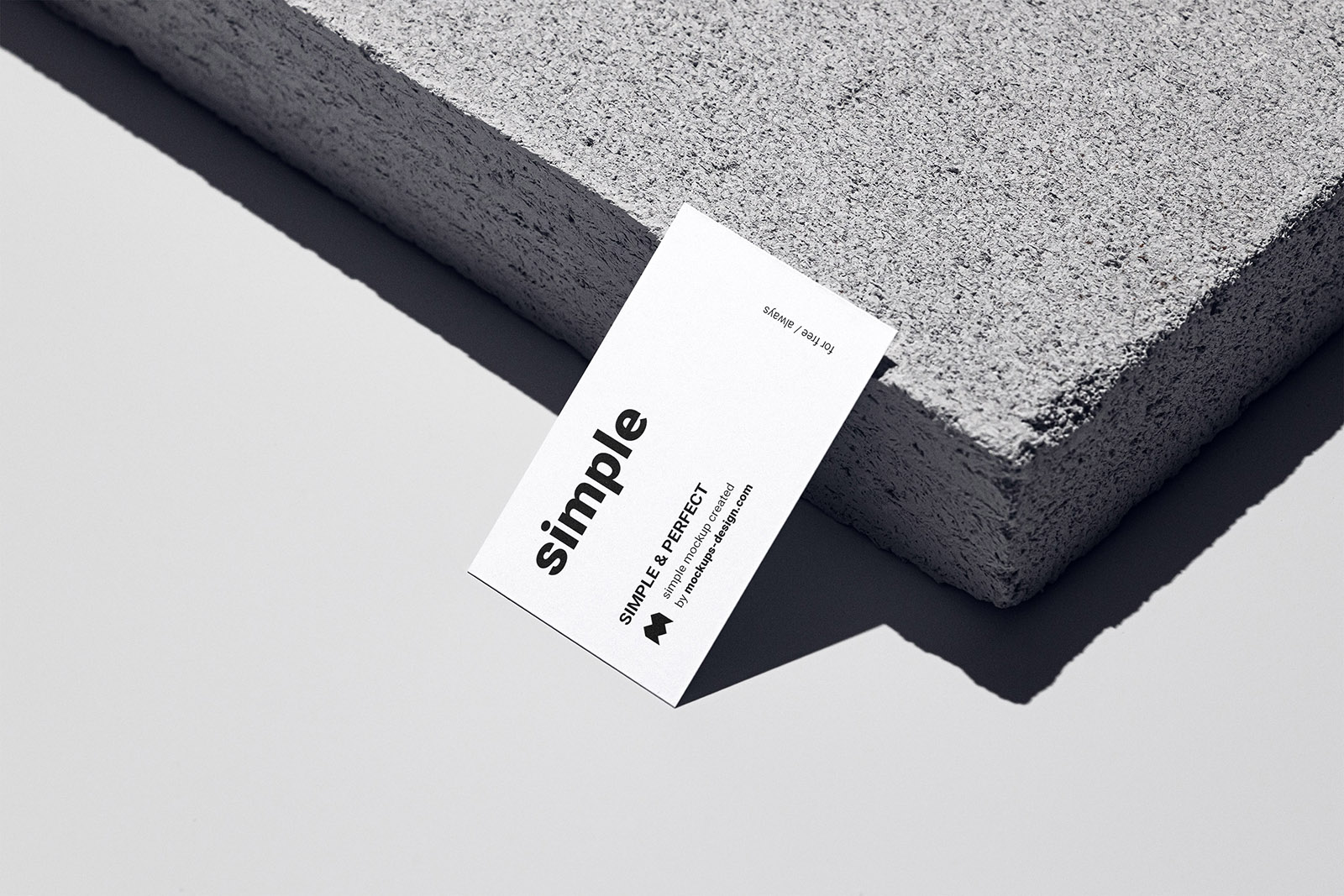 Concrete and business card mockup