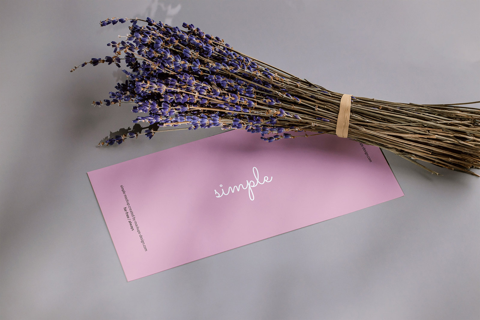 DL flyer with dried lavender mockup