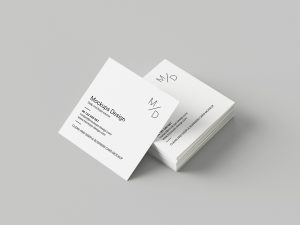 Free square business card mockup - Mockups Design