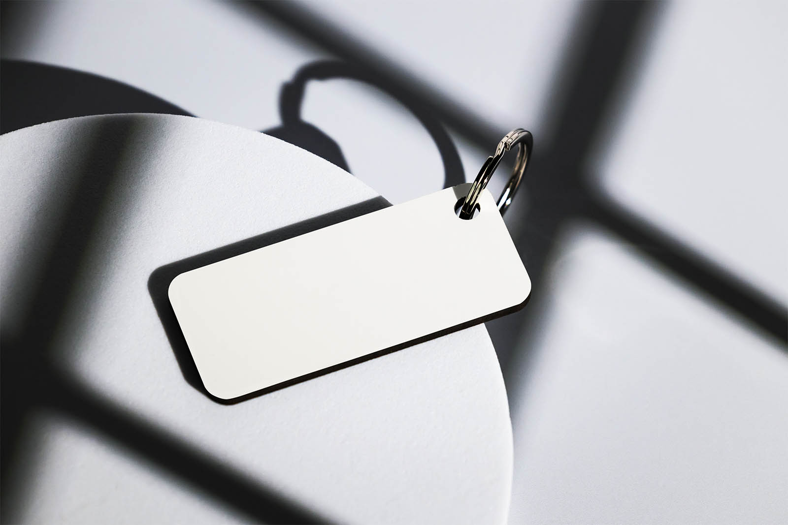 Key ring with abstract background mockup