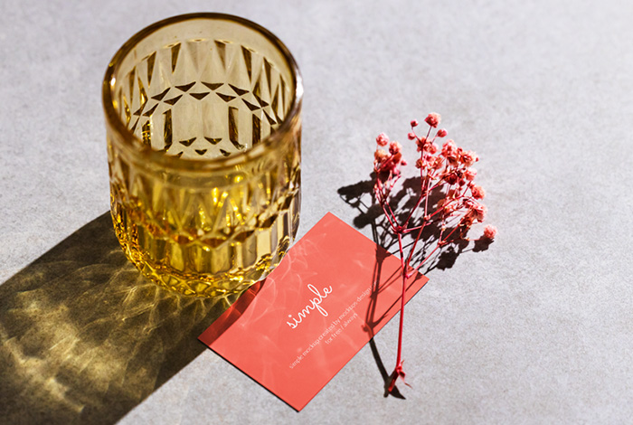 Business Card With Glass Vase