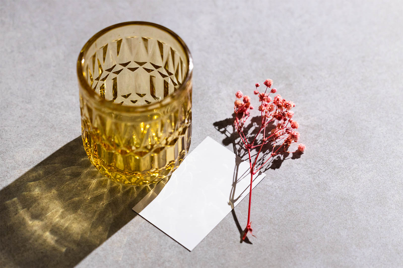 Business Card With Glass Vase